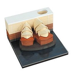 Artropad Sydney Omoshiroi Block Mini 3D Notepad With Pen Holder