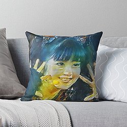 Yui-Metal Smiley Fox Goddess Babymetal Painting Digital Fan Art Throw Pillow RB0512