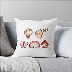 bee and puppycat Throw Pillow RB1807