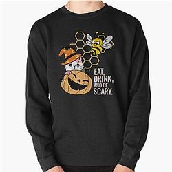 halloween pumpkin bee and puppycat  Pullover Sweatshirt RB1807