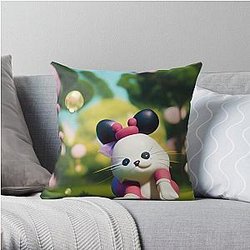 Bee and puppycat Throw Pillow RB1807