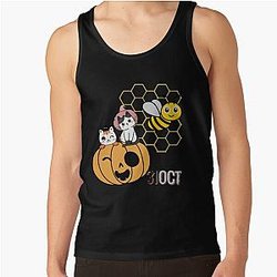 halloween pumpkin bee and puppycat  Tank Top RB1807