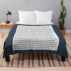 Lyrics to Big Time Rush Throw Blanket RB2711