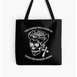 SCARLET CROSS BLACK VEIL BRIDES All Over Print Tote Bag RB2709