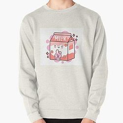 BT21 Sweatshirts - BT21 Cooky Strawberry Milk Pullover Sweatshirt RB2103