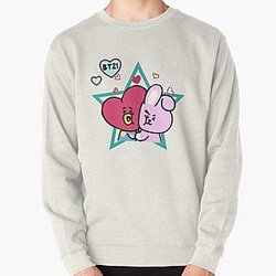 BT21 Sweatshirts - Bt21 Tata and Cooky Pullover Sweatshirt RB2103