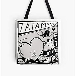 BT21 Bags - BT21 tata mang All Over Print Tote Bag RB2103