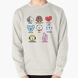 BT21 Sweatshirts - BT21 Members Names Pullover Sweatshirt RB2103