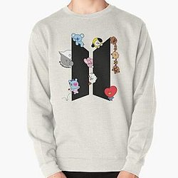 BT21 Sweatshirts - BT21 Love (black)| Perfect Gift Pullover Sweatshirt RB2103