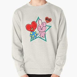 BT21 Sweatshirts - Bt21 Tata and Cooky Pullover Sweatshirt RB2103