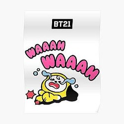 BT21 Posters - bt21 bts exclusive design 129  Poster RB2103