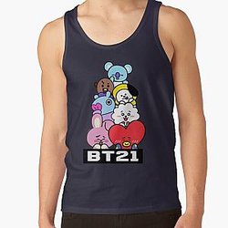 BT21 Tank Tops - BT21 Family Room Tank Top RB2103