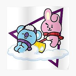 BT21 Posters - BT21 cooky and koya Poster RB2103