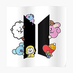 BT21 Posters - BT21 Hide and Seek  Poster RB2103