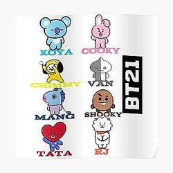 BT21 Posters - BT21  Poster RB2103