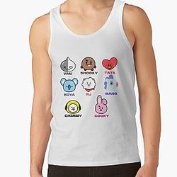 BT21 Tank Tops - BT21 Members Names Tank Top RB2103