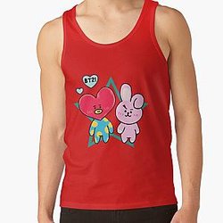 BT21 Tank Tops - Bt21 Tata and Cooky Tank Top RB2103