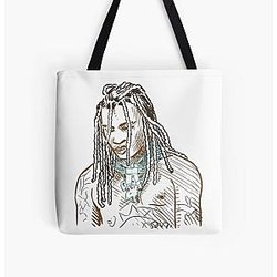 portrait of Chief keef by santi All Over Print Tote Bag RB0811