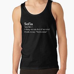 Clairo Aesthetic Quote Lyrics Sofia Black Tank Top RB1710