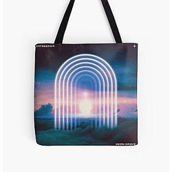 Dayseeker Artwork - Neon Grave All Over Print Tote Bag RB1311