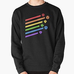 Rainbow Dice Set Tabletop RPG Gaming Pullover Sweatshirt RB1210