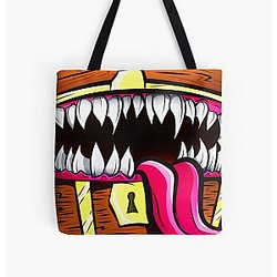 Mimic Chest - Dungeons &amp; Dragons Monster Loot All Over Print Tote Bag RB1210