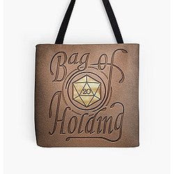 Bag of Holding (light leather look) All Over Print Tote Bag RB1210