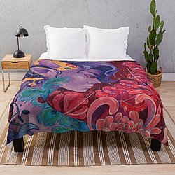 Mollymauk Tealeaf - Eyes Never Shut Throw Blanket RB1210