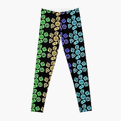 D20 Dice Set Colorful Pattern Leggings RB1210