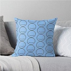 Dream Pillows - Dream smile face blue Throw Pillow RB2608