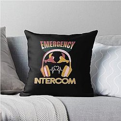 Emergency Intercom - Vintage Throw Pillow RB2305