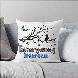 emergency intercom cat Throw Pillow RB2305