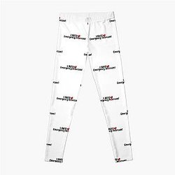 I Hate Emergency Intercom Red Broken Heart Sticker  Leggings RB2305