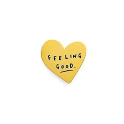 Quote Enamel Pin - Feeling Good Heart Enamel Pin OE2109