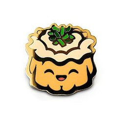 Foods Enamel Pin - Open Shrimp Dumpling Dim Sum Hard Enamel Pin CP2109