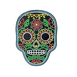 Neon Sugar Skull - Día de Muertos Enamel Pin RS2109