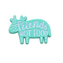 "Friends Not Food" Vegan / Vegetarian Pride Pin RS2109