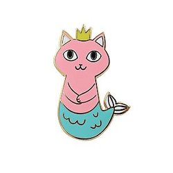 Animals Enamel Pin - Mermaid Cat -  Real Sic Mermaid Cat Enamel Pin RS2109