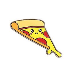 Foods Enamel Pin - Gooey Pizza - Super Kawaii Food Enamel Pin RS2109