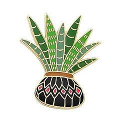 Plant Enamel Pin - Aloe Vera Plant Enamel Pins By Real Sic - Pins For Your Life RS2109