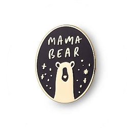 Quote Enamel Pin - Mama Bear Black Gold Enamel Pin OE2109