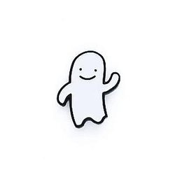 Kawail Enamel Pin, Raised Fist Enaml Pin - Ghost Enamel Pin OE2109