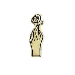 Love Enamel Pin - Hand Holding Rose Enamel Pin OE2109