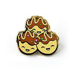 Foods Enamel Pin - Takoyaki Hard Enamel Pin CP2109