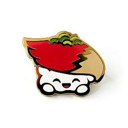 Foods Enamel Pin - Hokkigai Sushi Hard Enamel Pin CP2109