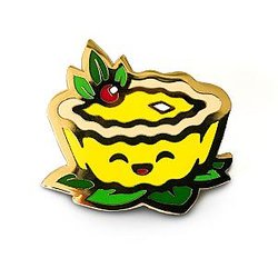 Foods Enamel Pin - Egg Custard Tart Dim Sum Hard Enamel Pin CP2109