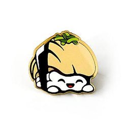 Foods Enamel Pin - Ika Sushi Hard Enamel Pin CP2109