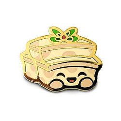 Foods Enamel Pin - Fried Turnip Cake Dim Sum Hard Enamel Pin CP2109