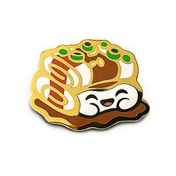 Foods Enamel Pin - Rice Noodle Roll Dim Sum Hard Enamel Pin CP2109