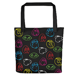 Family Guy Bags - Family Guy Character Head Pattern Premium Tote Bag SH0508